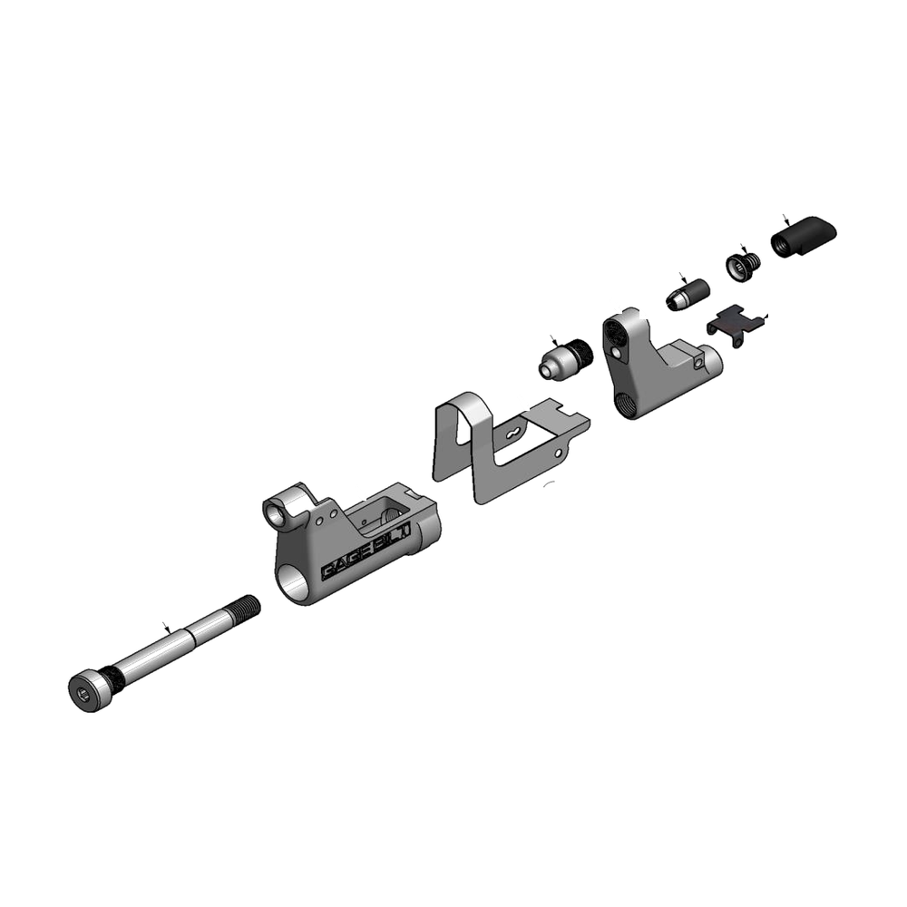מבט מפורק מספר 2 על רכיבי ראש הסמרור Gage Bilt NAS08-36OSSG - Exploded component view 2 of Gage Bilt NAS08-36OSSG nose assembly