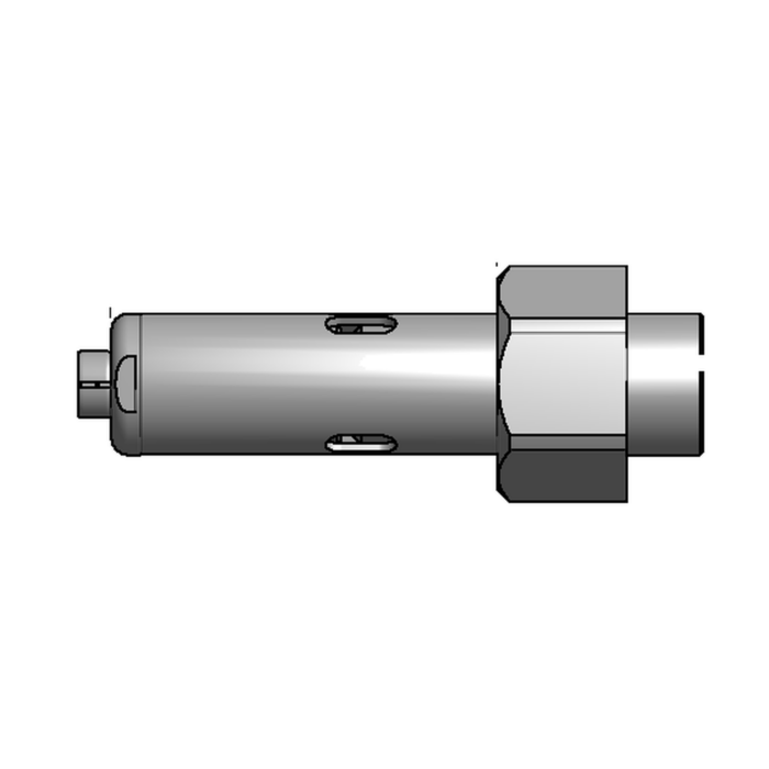 תצוגת מוצר נקייה של ראש סמרור Gage Bilt MSB08-735-20 על רקע לבן - Clean product view of Gage Bilt MSB08-735-20 nose assembly on a white background