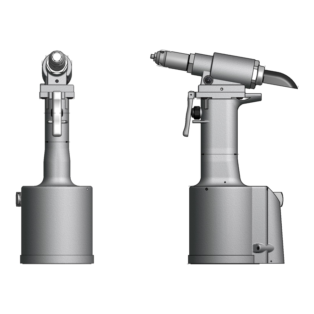 מבט נוסף על כלי סמרור פנאומטי-הידראולי Gage Bilt GB703 - Additional view of the Gage Bilt GB703 pneudraulic rivet tool