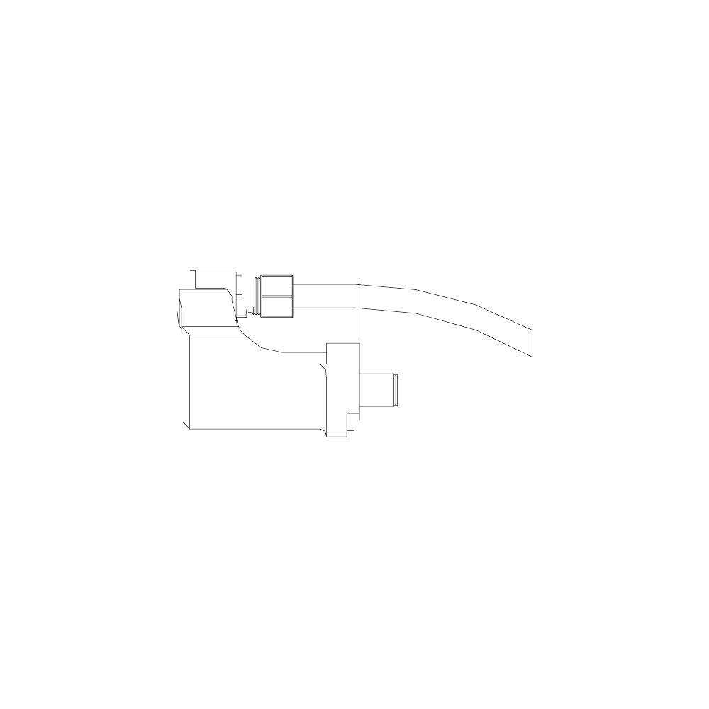 תצוגת מוצר נקייה של ראש סמרור Gage Bilt LGP206D25OT על רקע לבן - Clean product view of Gage Bilt LGP206D25OT nose assembly on a white background