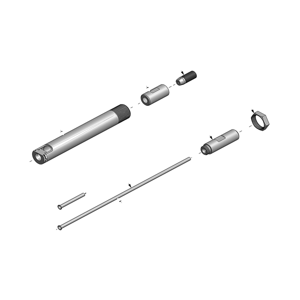מבט מפורק מספר 2 על רכיבי ראש הסמרור Gage Bilt 3C-54-43 - Exploded component view 2 of Gage Bilt 3C-54-43 nose assembly