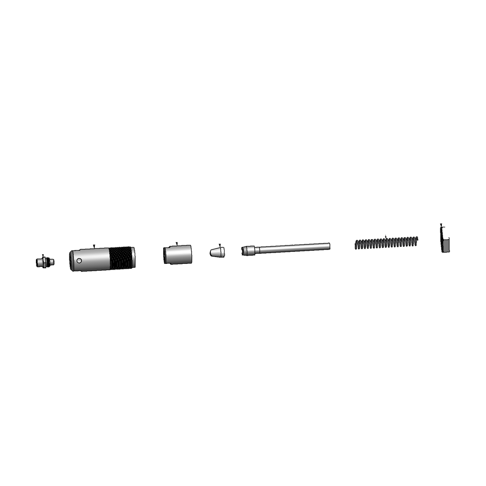 מבט מפורק מספר 2 על רכיבי ראש הסמרור Gage Bilt 6N-743-20 - Exploded component view 2 of Gage Bilt 6N-743-20 nose assembly