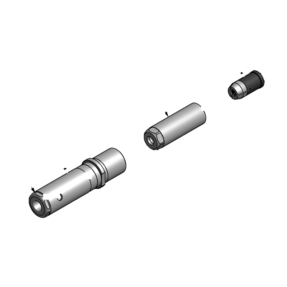 מבט מפורק מספר 2 על רכיבי ראש הסמרור Gage Bilt LB06-722-20L - Exploded component view 2 of Gage Bilt LB06-722-20L nose assembly