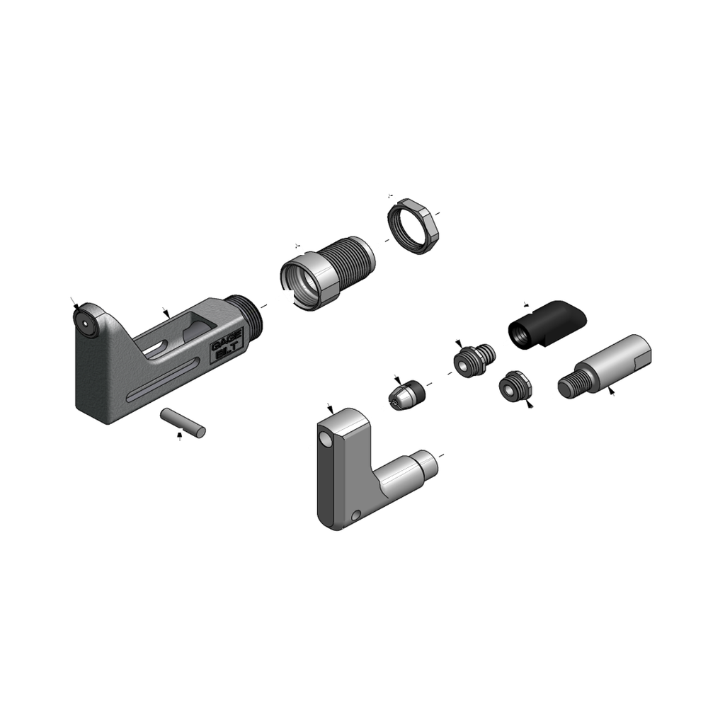 מבט מפורק מספר 2 על רכיבי ראש הסמרור Gage Bilt 4C-704A-40OS - Exploded component view 2 of Gage Bilt 4C-704A-40OS nose assembly