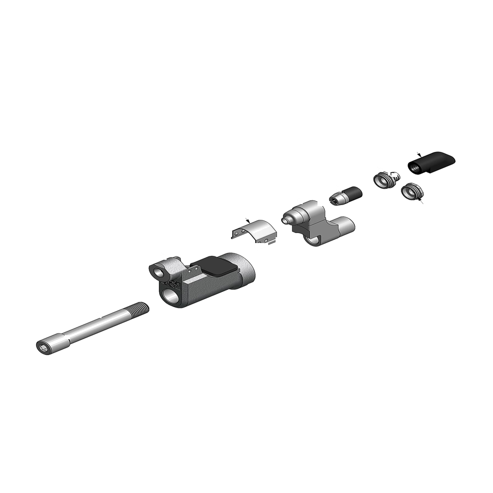 מבט מפורק מספר 2 על רכיבי ראש הסמרור Gage Bilt NAS06-206H-30OS - Exploded component view 2 of Gage Bilt NAS06-206H-30OS nose assembly