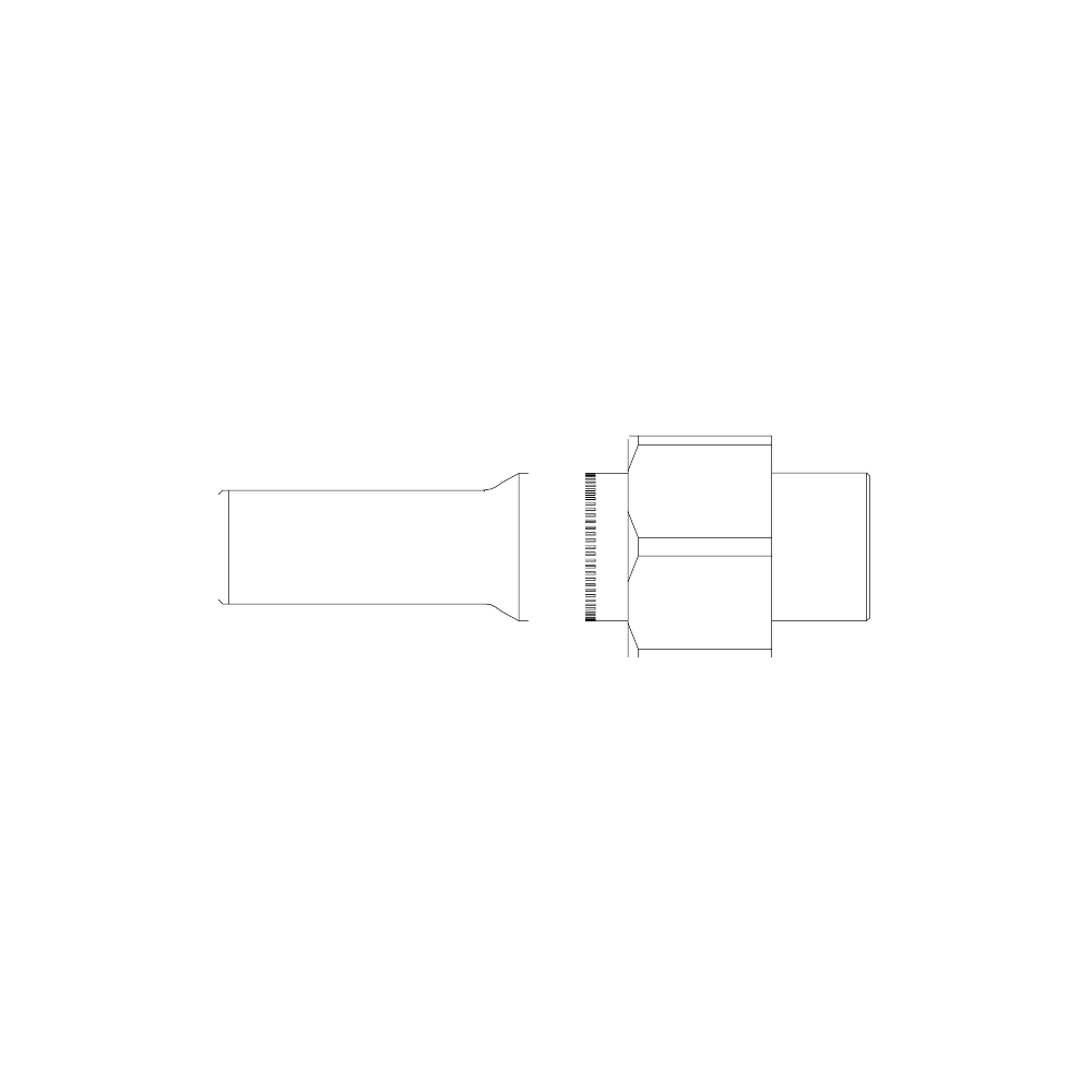 תצוגת מוצר נקייה של ראש סמרור Gage Bilt SMLS-752B-20 על רקע לבן - Clean product view of Gage Bilt SMLS-752B-20 nose assembly on a white background