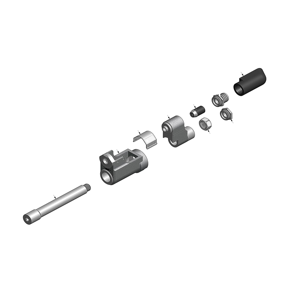 מבט מפורק מספר 2 על רכיבי ראש הסמרור Gage Bilt LGP10-205D-31 - Exploded component view 2 of Gage Bilt LGP10-205D-31 nose assembly