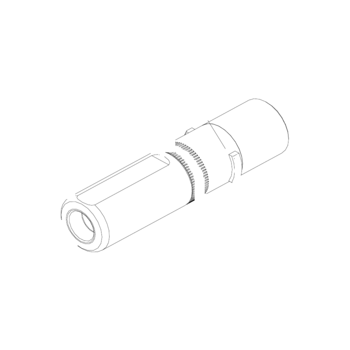תצוגת מוצר נקייה של ראש סמרור Gage Bilt NAS08-730B-20 על רקע לבן - Clean product view of Gage Bilt NAS08-730B-20 nose assembly on a white background