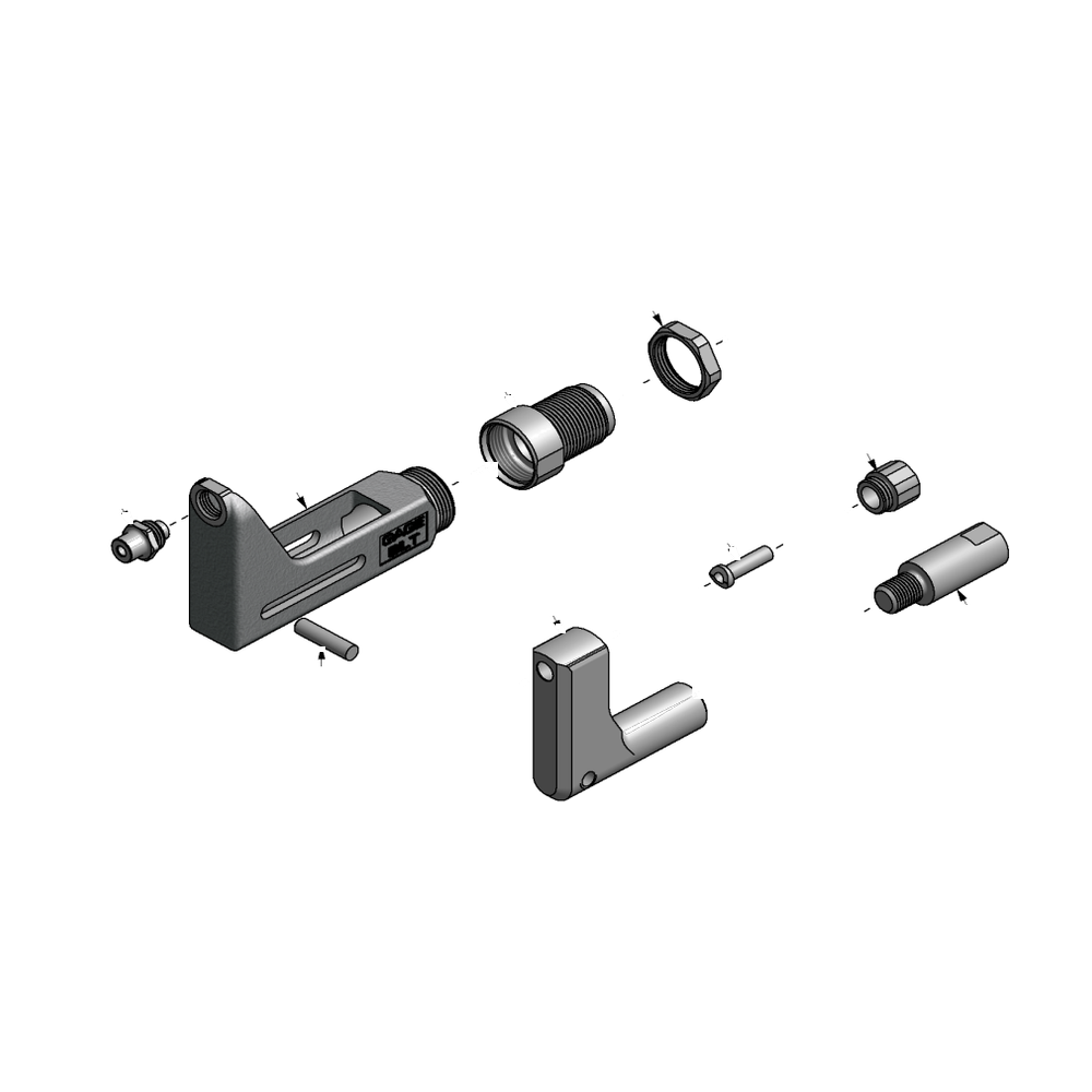 מבט מפורק מספר 2 על רכיבי ראש הסמרור Gage Bilt 6N-704A-40OS - Exploded component view 2 of Gage Bilt 6N-704A-40OS nose assembly