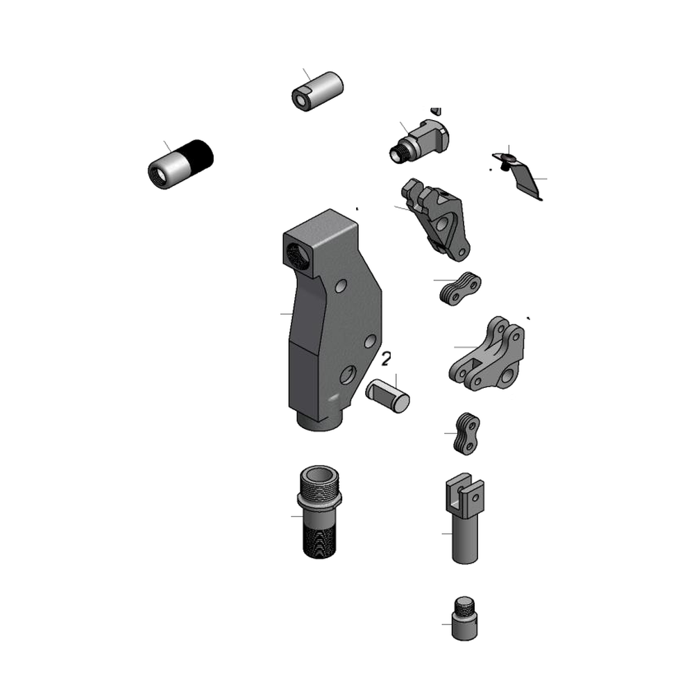 מבט מפורק מספר 2 על רכיבי ראש הסמרור Gage Bilt 4N-715-54RA - Exploded component view 2 of Gage Bilt 4N-715-54RA nose assembly