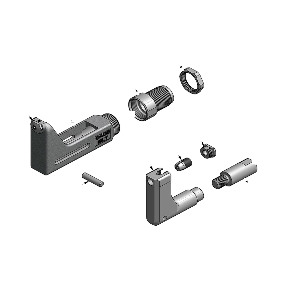 מבט מפורק מספר 2 על רכיבי ראש הסמרור Gage Bilt 3A-704A-40OC1 - Exploded component view 2 of Gage Bilt 3A-704A-40OC1 nose assembly