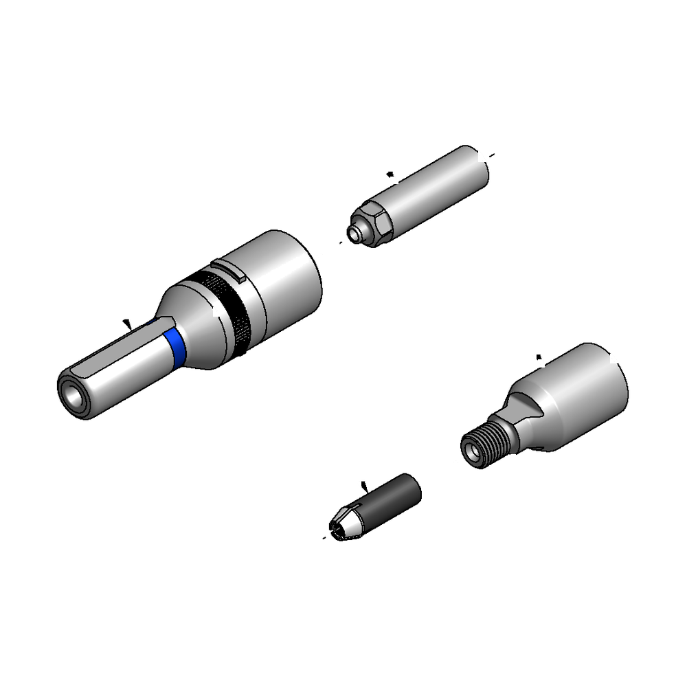 מבט מפורק מספר 2 על רכיבי ראש הסמרור Gage Bilt MGP4-2581-23 - Exploded component view 2 of Gage Bilt MGP4-2581-23 nose assembly