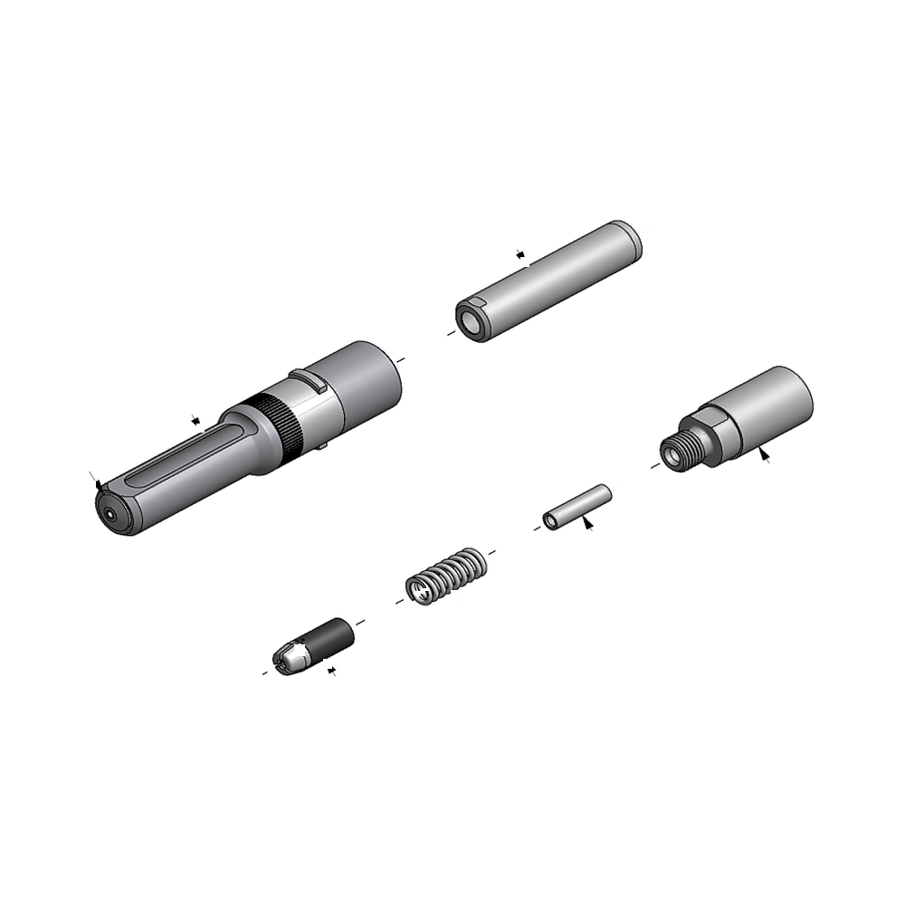מבט מפורק מספר 2 על רכיבי ראש הסמרור Gage Bilt 3A-352B-25 - Exploded component view 2 of Gage Bilt 3A-352B-25 nose assembly