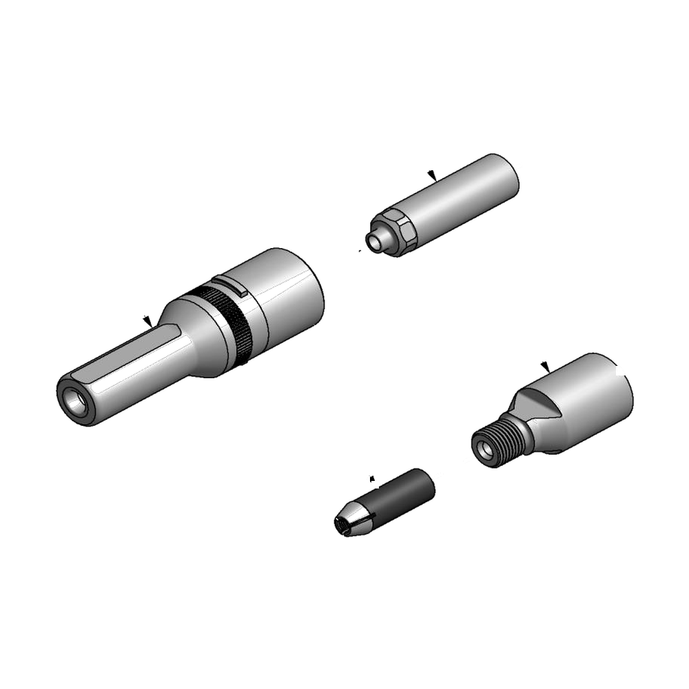 מבט מפורק מספר 2 על רכיבי ראש הסמרור Gage Bilt NAS06-2581-23 - Exploded component view 2 of Gage Bilt NAS06-2581-23 nose assembly