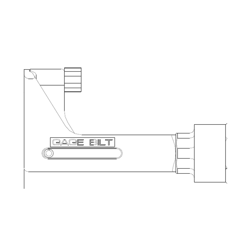 תצוגת מוצר נקייה של ראש סמרור Gage Bilt SB-752A-43OS על רקע לבן - Clean product view of Gage Bilt SB-752A-43OS nose assembly on a white background