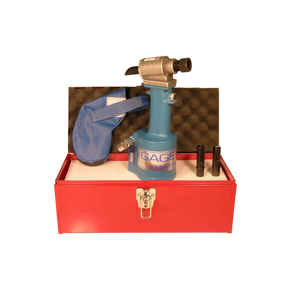 ערכת הסמרור Gage Bilt GB75200K עם הכלי והאביזרים הכלולים - Gage Bilt GB75200K riveting kit with the included tool and accessories