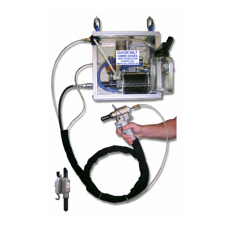 יחידת כוח הידראולית Gage Bilt GB808 במבט מוצר על רקע לבן - Gage Bilt GB808 hydraulic power unit product view on a white background