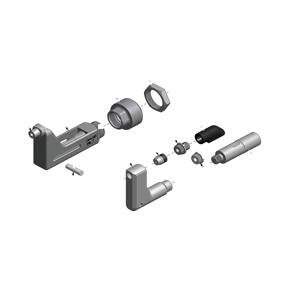 מבט מפורק מספר 2 על רכיבי ראש הסמרור Gage Bilt GS8-752B-43OS - Exploded component view 2 of Gage Bilt GS8-752B-43OS nose assembly