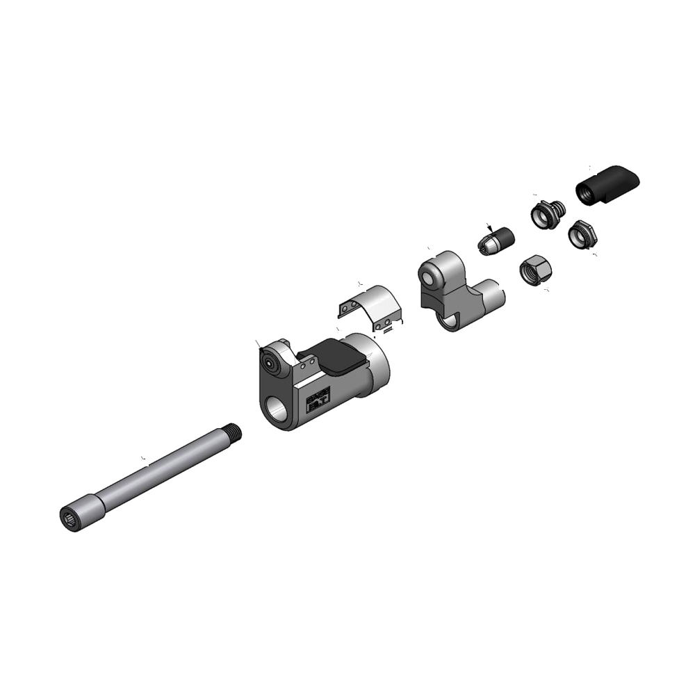 מבט מפורק מספר 2 על רכיבי ראש הסמרור Gage Bilt MBC05-204D-27OS - Exploded component view 2 of Gage Bilt MBC05-204D-27OS nose assembly