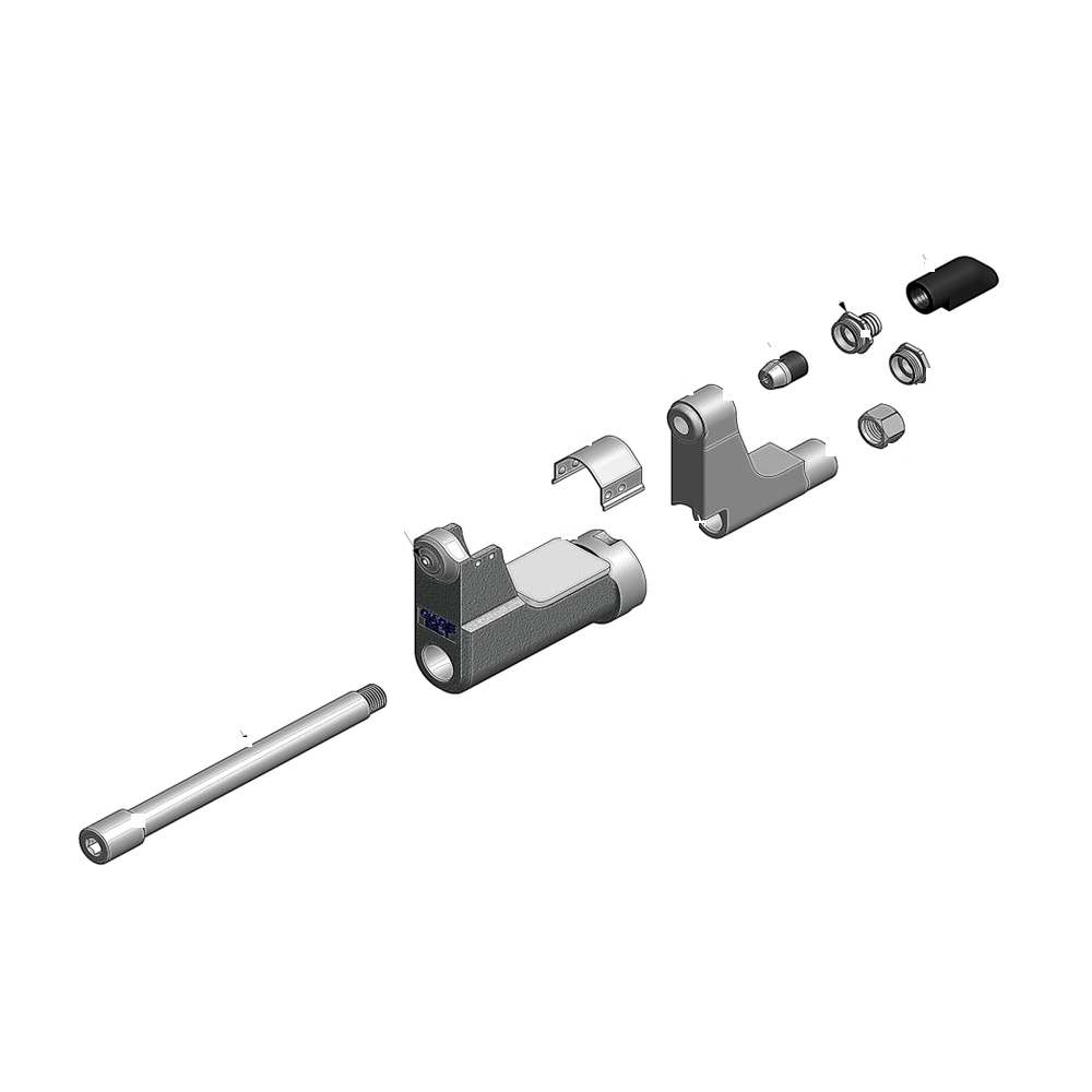 מבט מפורק מספר 2 על רכיבי ראש הסמרור Gage Bilt SMLS04-204D-37OS - Exploded component view 2 of Gage Bilt SMLS04-204D-37OS nose assembly