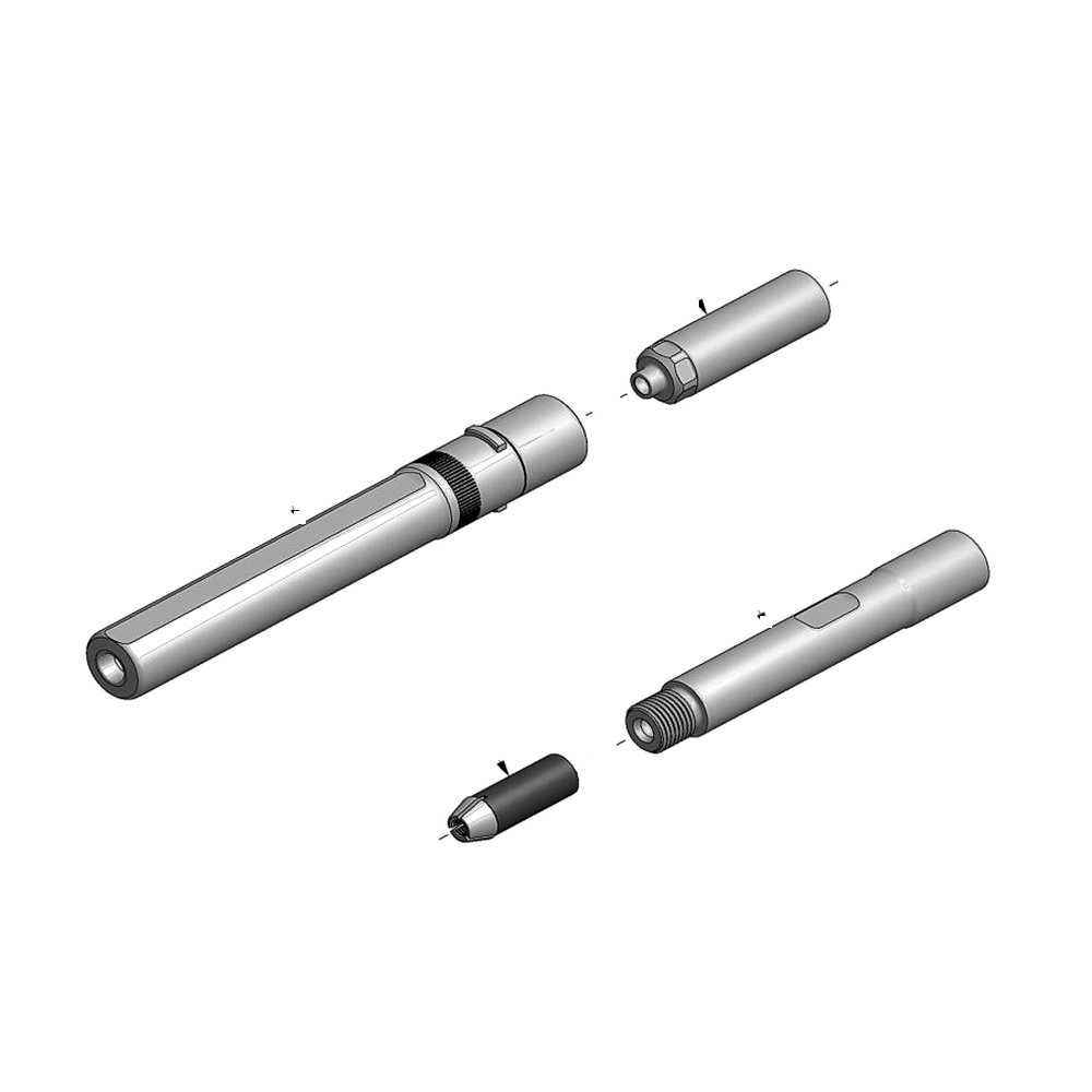 מבט מפורק מספר 2 על רכיבי ראש הסמרור Gage Bilt NAS06-2480-45 - Exploded component view 2 of Gage Bilt NAS06-2480-45 nose assembly