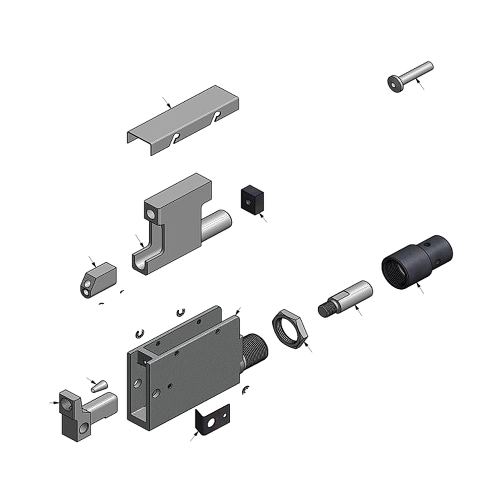 מבט מפורק מספר 2 על רכיבי ראש הסמרור Gage Bilt 4C-640A-50 - Exploded component view 2 of Gage Bilt 4C-640A-50 nose assembly