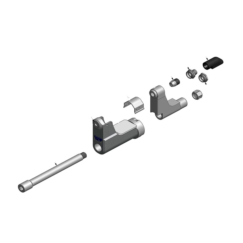 מבט מפורק מספר 2 על רכיבי ראש הסמרור Gage Bilt UAB06-204D-37OS - Exploded component view 2 of Gage Bilt UAB06-204D-37OS nose assembly
