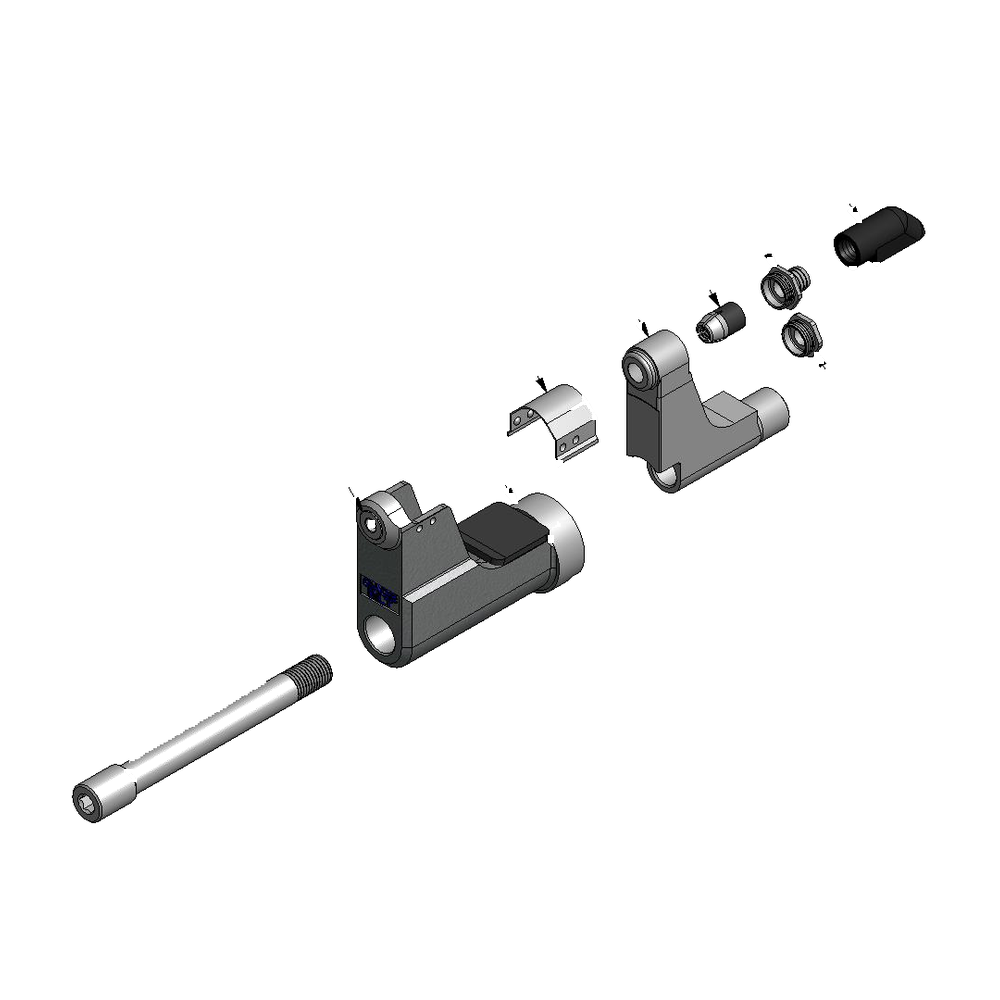 מבט מפורק מספר 2 על רכיבי ראש הסמרור Gage Bilt UBR08-206H-37OS - Exploded component view 2 of Gage Bilt UBR08-206H-37OS nose assembly