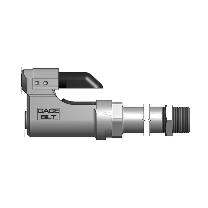 תצוגת מוצר נקייה של ראש סמרור Gage Bilt 08MAX-744A-50OS על רקע לבן - Clean product view of Gage Bilt 08MAX-744A-50OS nose assembly on a white background