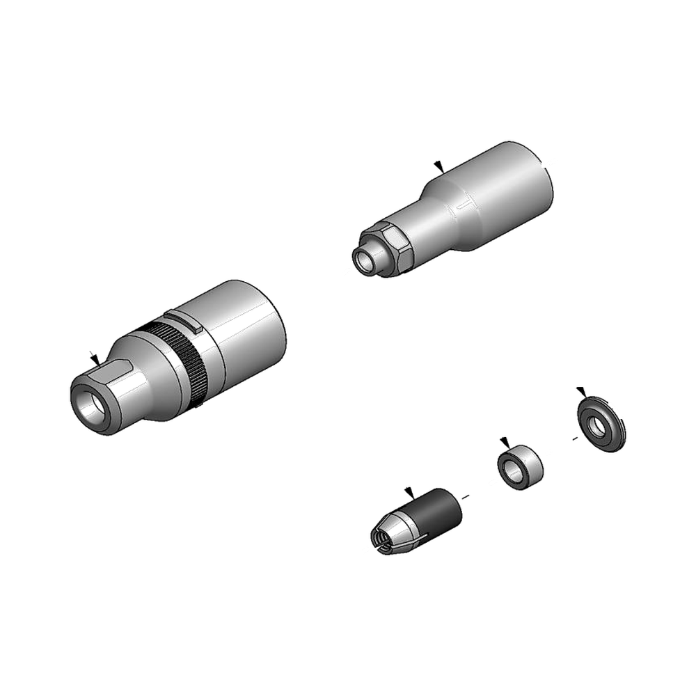 מבט מפורק מספר 2 על רכיבי ראש הסמרור Gage Bilt NASS05-745B-12 - Exploded component view 2 of Gage Bilt NASS05-745B-12 nose assembly