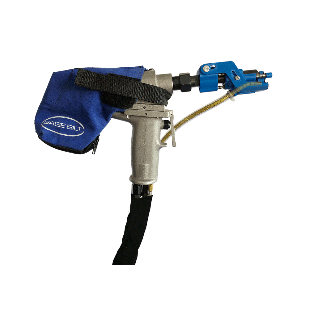 תצורת ראש סמרור ישרה התואמת לכלי Gage Bilt STRAIGHT FEED-N-SWAGE - Straight nose-assembly configuration compatible with Gage Bilt STRAIGHT FEED-N-SWAGE