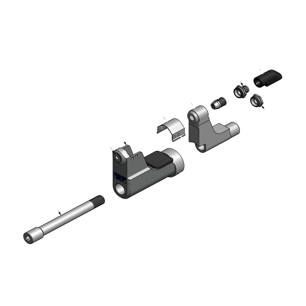 מבט מפורק מספר 2 על רכיבי ראש הסמרור Gage Bilt UBB08-206H-37OS - Exploded component view 2 of Gage Bilt UBB08-206H-37OS nose assembly