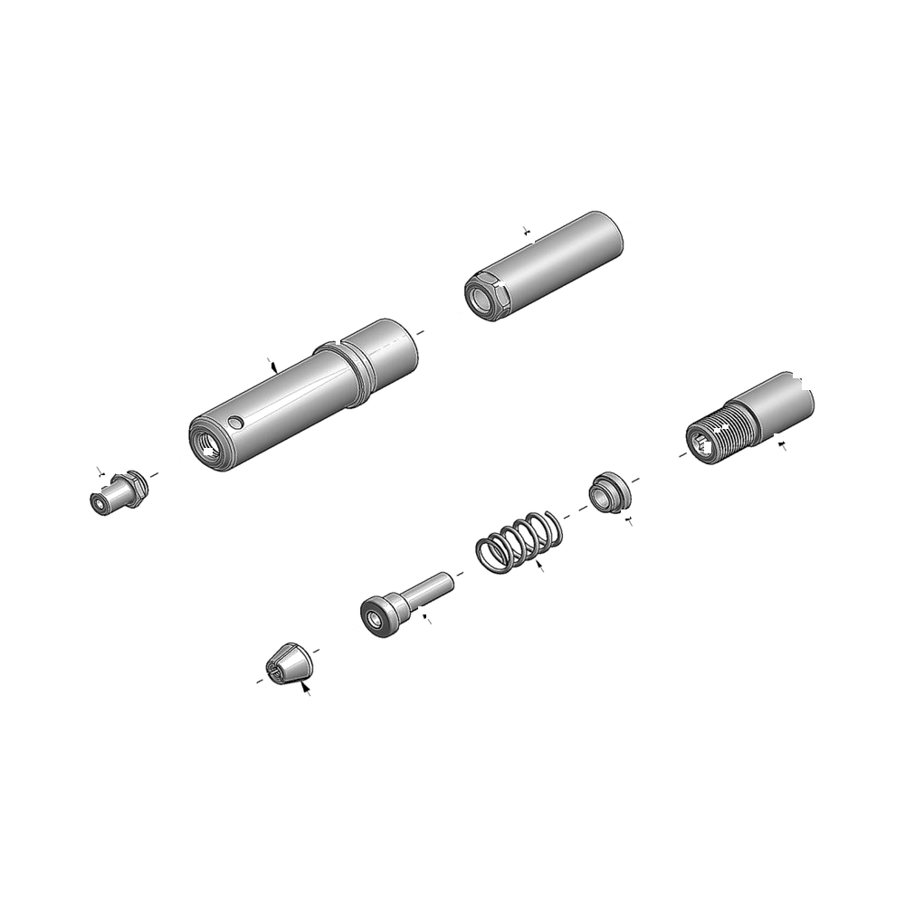 מבט מפורק מספר 2 על רכיבי ראש הסמרור Gage Bilt MGLC06-752-23 - Exploded component view 2 of Gage Bilt MGLC06-752-23 nose assembly