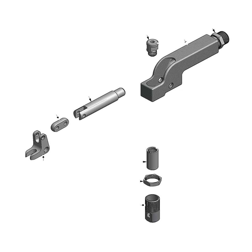 מבט מפורק מספר 2 על רכיבי ראש הסמרור Gage Bilt UBB05-715-44RA - Exploded component view 2 of Gage Bilt UBB05-715-44RA nose assembly