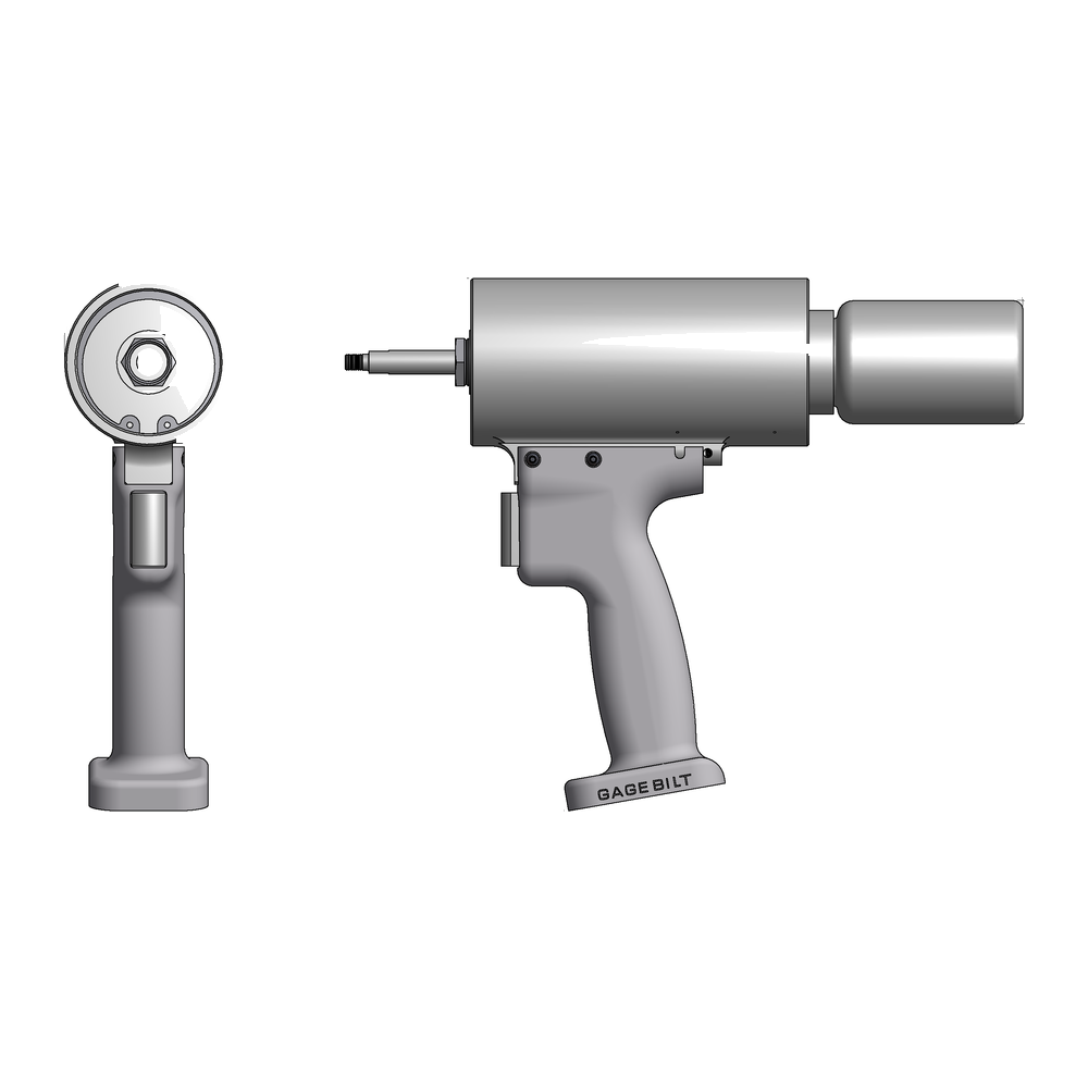 מבט נוסף על כלי סמרור פנאומטי Gage Bilt GB55B - Additional view of the Gage Bilt GB55B pneumatic rivet tool