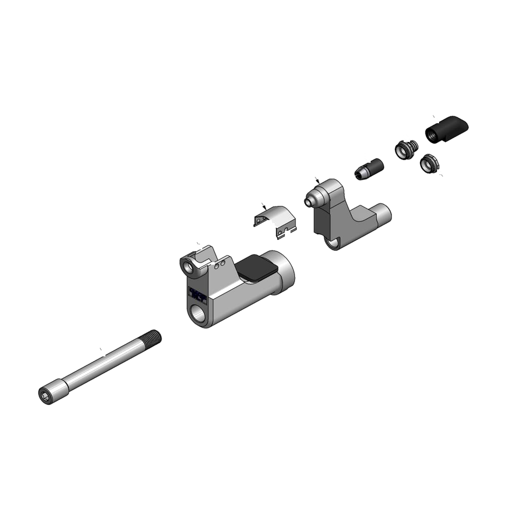 מבט מפורק מספר 2 על רכיבי ראש הסמרור Gage Bilt LGP07-206A-36OC - Exploded component view 2 of Gage Bilt LGP07-206A-36OC nose assembly