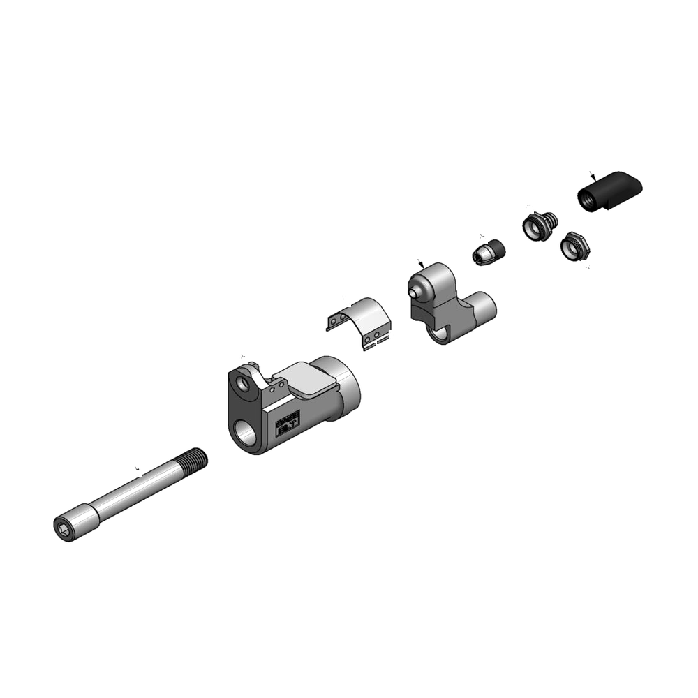 מבט מפורק מספר 2 על רכיבי ראש הסמרור Gage Bilt LGP07-206G-25OS - Exploded component view 2 of Gage Bilt LGP07-206G-25OS nose assembly
