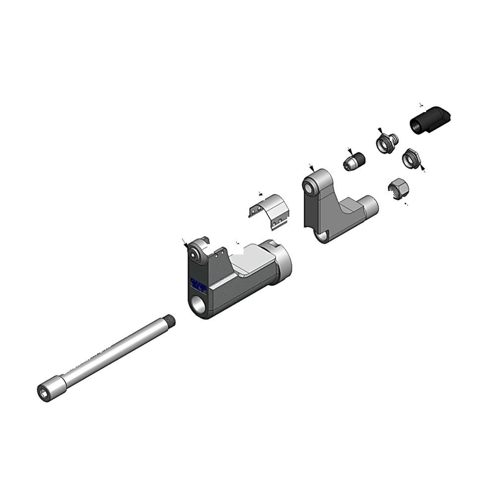 מבט מפורק מספר 2 על רכיבי ראש הסמרור Gage Bilt UBB04-204D-37OS - Exploded component view 2 of Gage Bilt UBB04-204D-37OS nose assembly