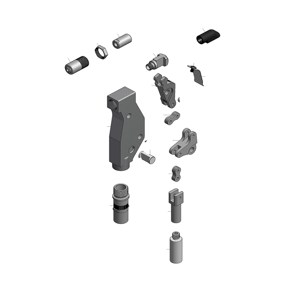 מבט מפורק מספר 2 על רכיבי ראש הסמרור Gage Bilt 456MAX-83-54RA - Exploded component view 2 of Gage Bilt 456MAX-83-54RA nose assembly