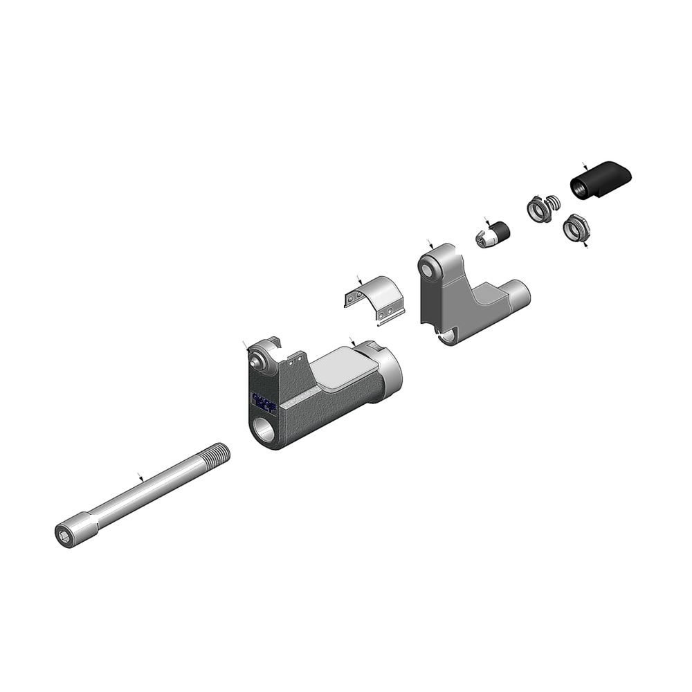 מבט מפורק מספר 2 על רכיבי ראש הסמרור Gage Bilt SB06-206H-37OS - Exploded component view 2 of Gage Bilt SB06-206H-37OS nose assembly