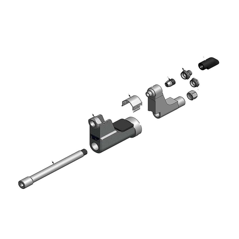 מבט מפורק מספר 2 על רכיבי ראש הסמרור Gage Bilt NAS08-204C-34OS - Exploded component view 2 of Gage Bilt NAS08-204C-34OS nose assembly