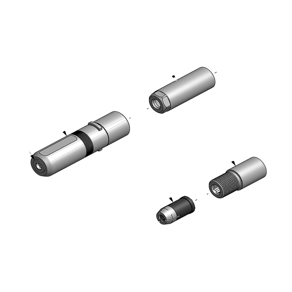 מבט מפורק מספר 2 על רכיבי ראש הסמרור Gage Bilt UAB08-713-20 - Exploded component view 2 of Gage Bilt UAB08-713-20 nose assembly
