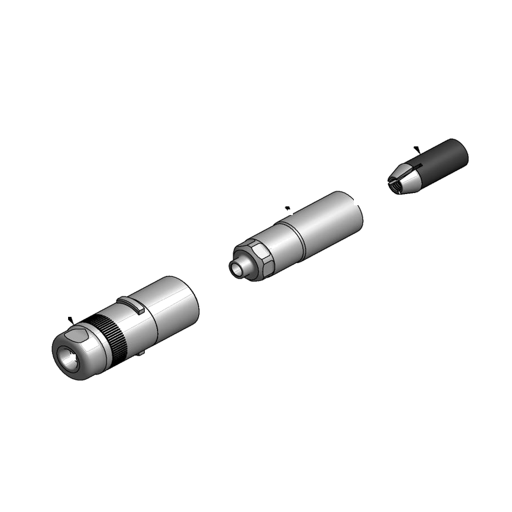 מבט מפורק מספר 2 על רכיבי ראש הסמרור Gage Bilt NAS06-2480-10 - Exploded component view 2 of Gage Bilt NAS06-2480-10 nose assembly