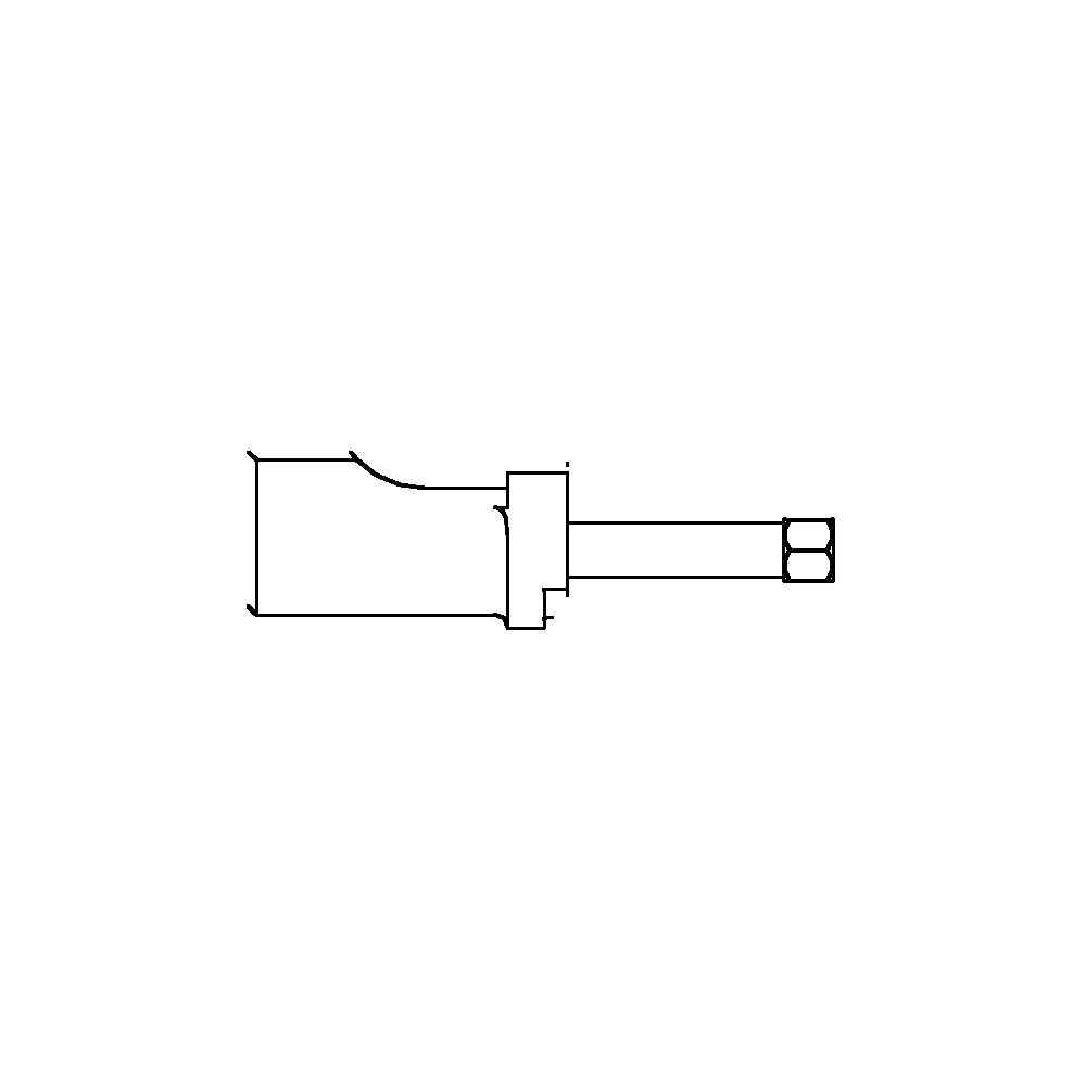 תצוגת מוצר נקייה של ראש סמרור Gage Bilt NAS-204C-25OS על רקע לבן - Clean product view of Gage Bilt NAS-204C-25OS nose assembly on a white background