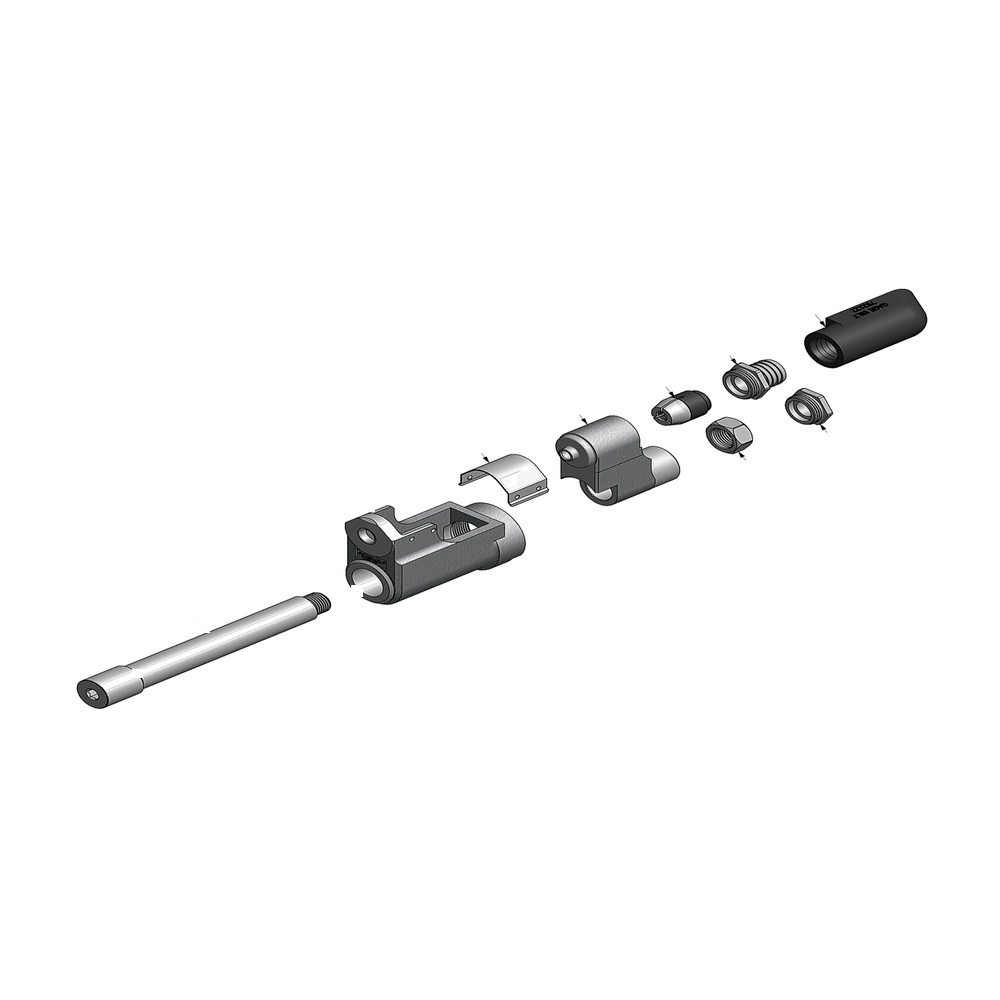 מבט מפורק מספר 2 על רכיבי ראש הסמרור Gage Bilt LGP08-205A-31 - Exploded component view 2 of Gage Bilt LGP08-205A-31 nose assembly