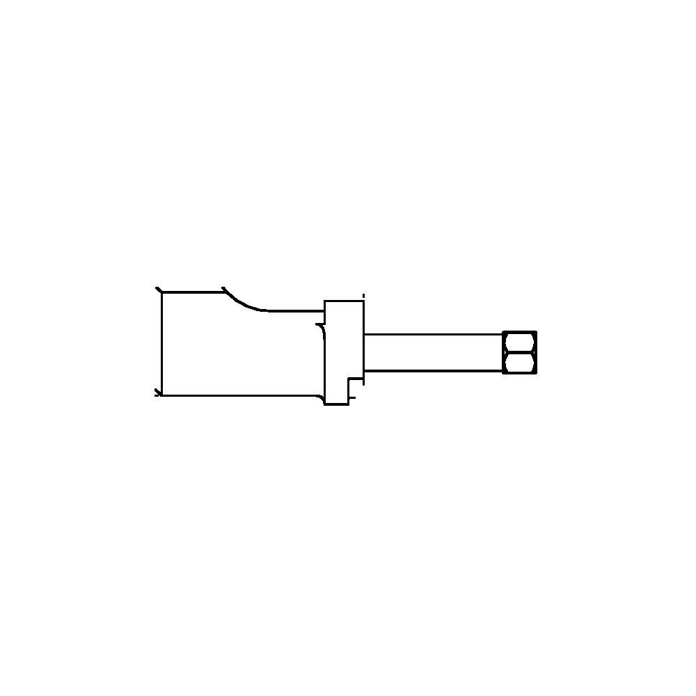תצוגת מוצר נקייה של ראש סמרור Gage Bilt PT08-204C-27OS על רקע לבן - Clean product view of Gage Bilt PT08-204C-27OS nose assembly on a white background