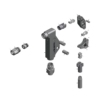 מבט מפורק מספר 2 על רכיבי ראש הסמרור Gage Bilt MG08-713-58RA - Exploded component view 2 of Gage Bilt MG08-713-58RA nose assembly
