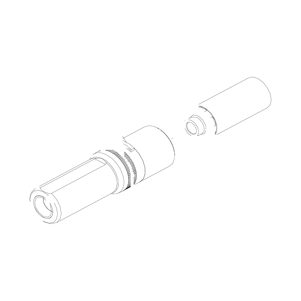 תצוגת מוצר נקייה של ראש סמרור Gage Bilt NAS08-745B-23 על רקע לבן - Clean product view of Gage Bilt NAS08-745B-23 nose assembly on a white background