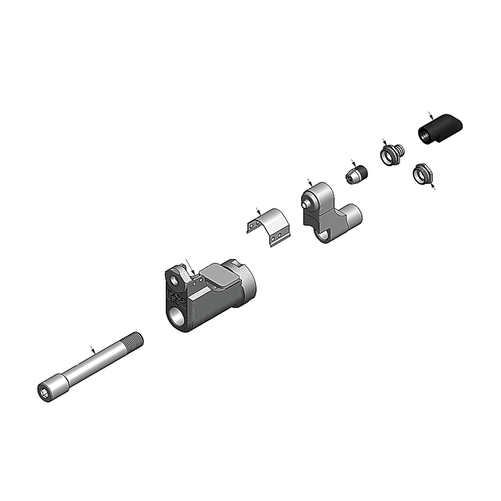 מבט מפורק מספר 2 על רכיבי ראש הסמרור Gage Bilt NAST05-206G-25OS - Exploded component view 2 of Gage Bilt NAST05-206G-25OS nose assembly
