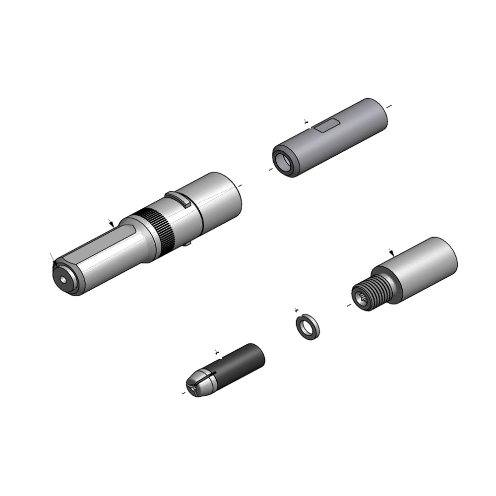 מבט מפורק מספר 2 על רכיבי ראש הסמרור Gage Bilt ASP05-752C-20 - Exploded component view 2 of Gage Bilt ASP05-752C-20 nose assembly